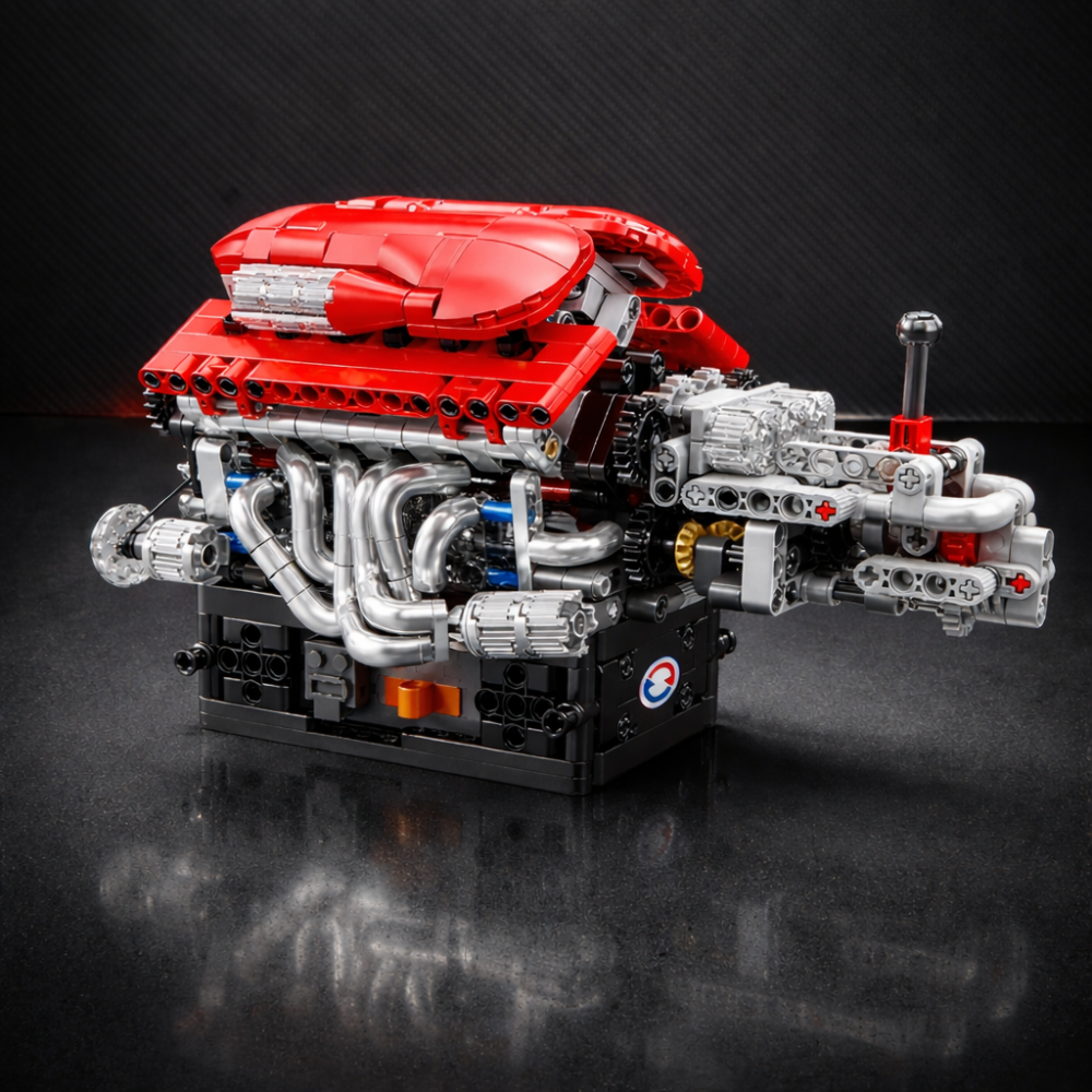 Motorized V12 Engine Model Kit - 863 Pcs