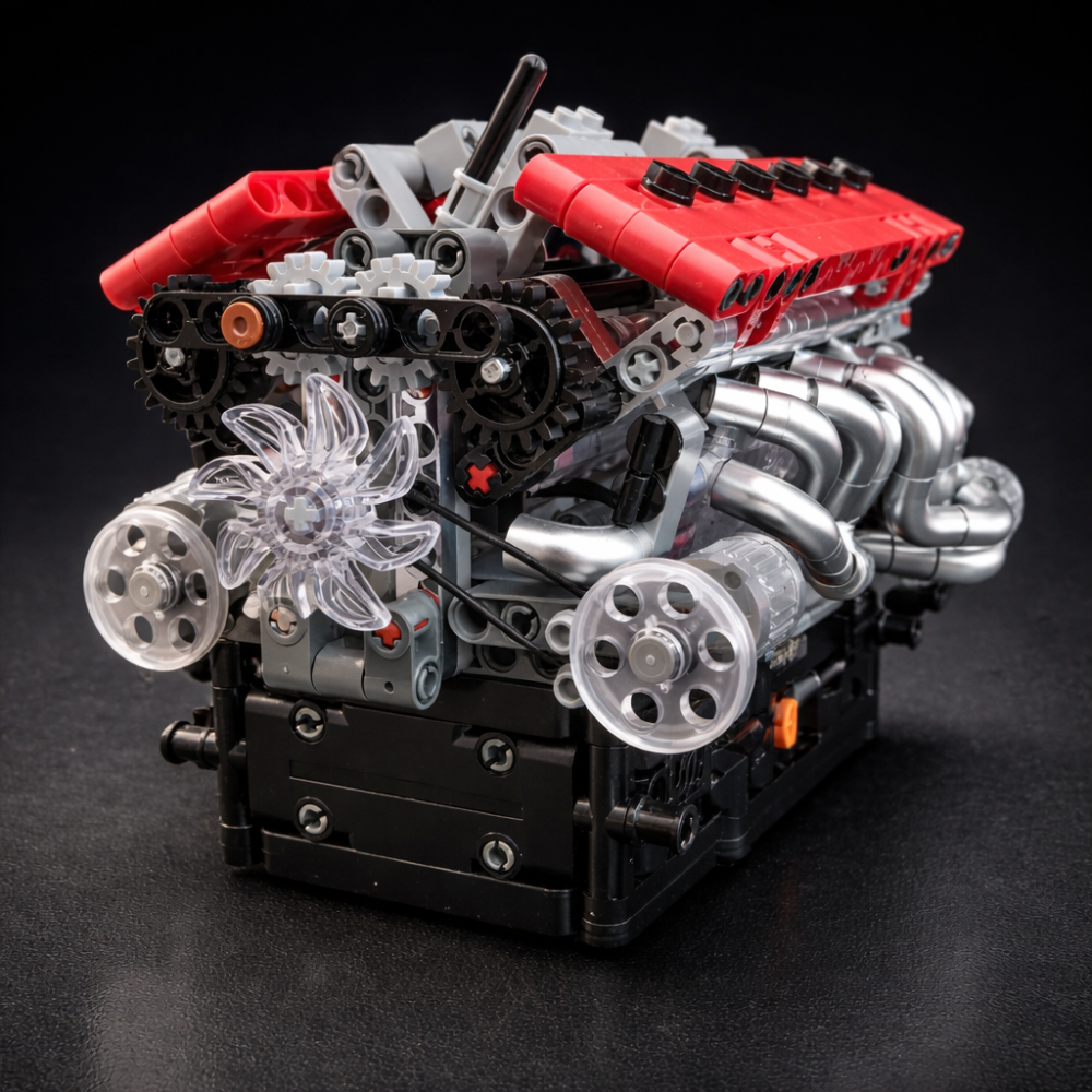 Motorized V12 Engine Model Kit - 863 Pcs