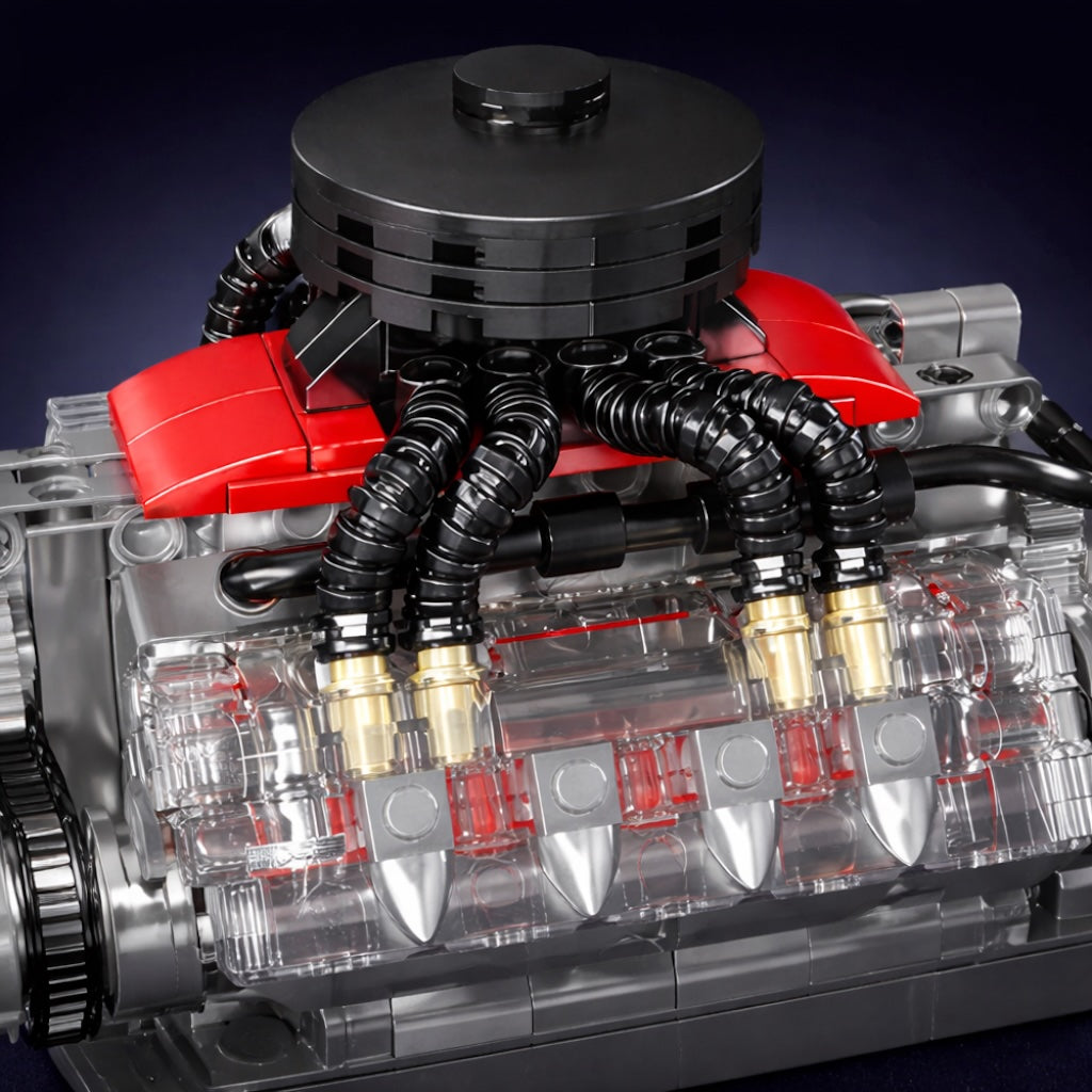 Realistic Working V8 Engine - 487 PCS