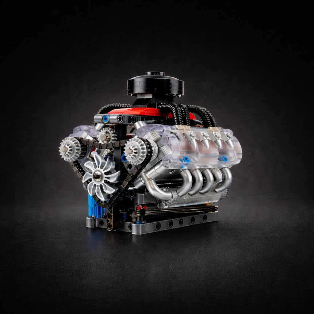 Realistic Working V8 Engine - 487 PCS