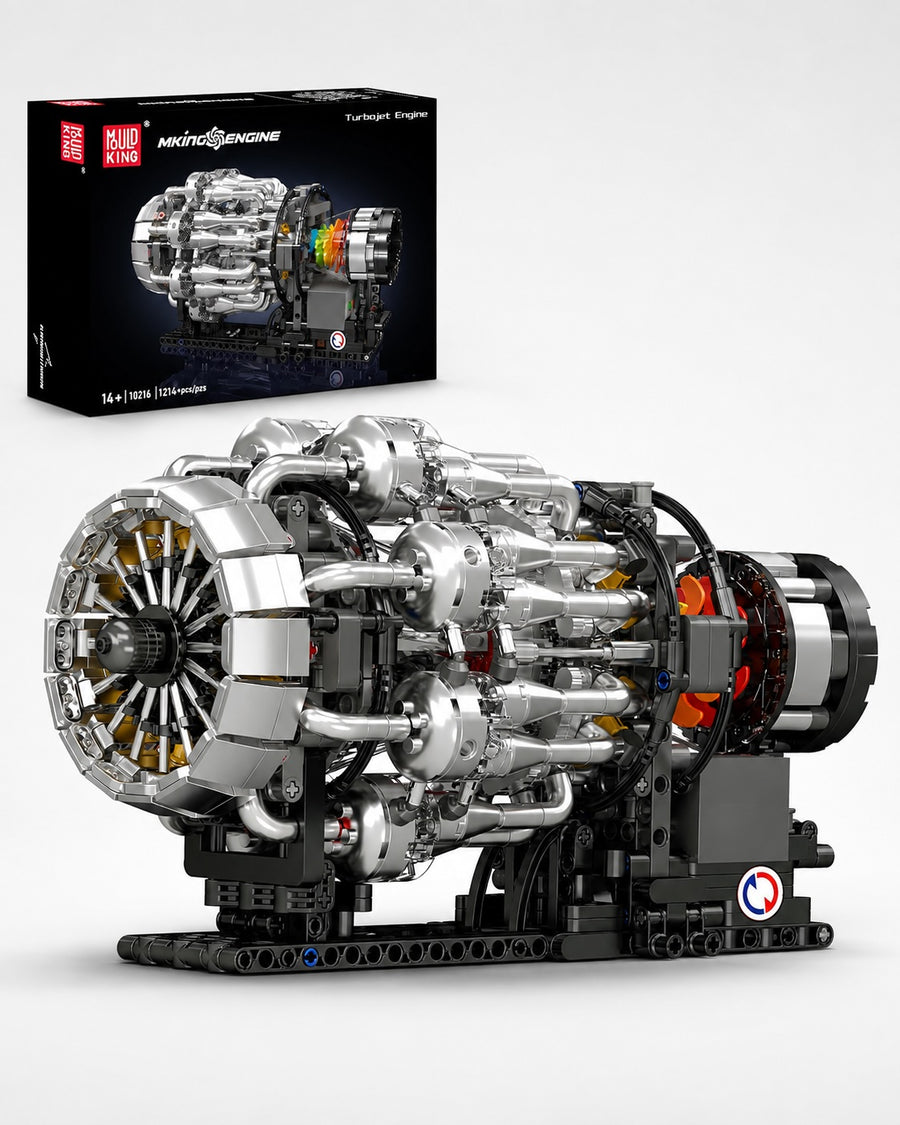 Turbojet Aircraft Engine Building Kit – 1,214 Pieces