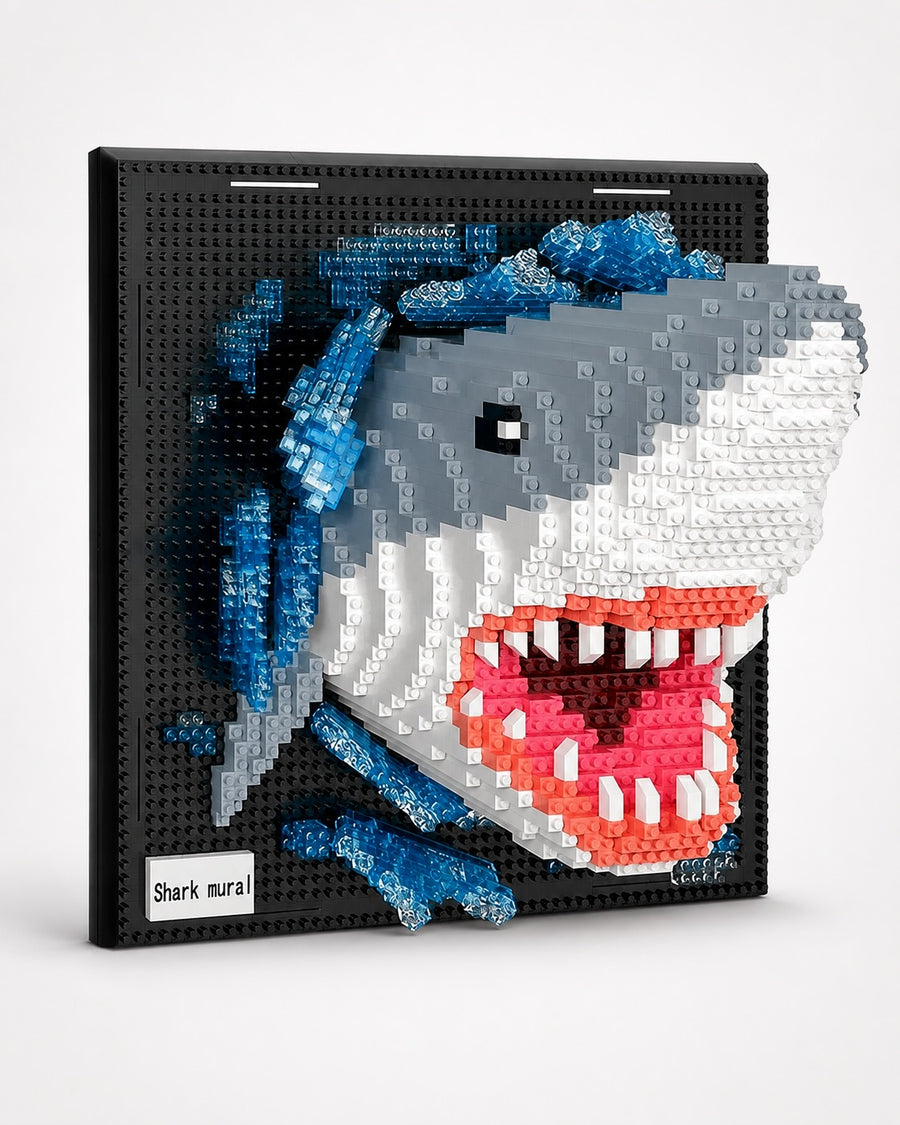 Shark 3D Wall Building Set – 2,166 Pieces