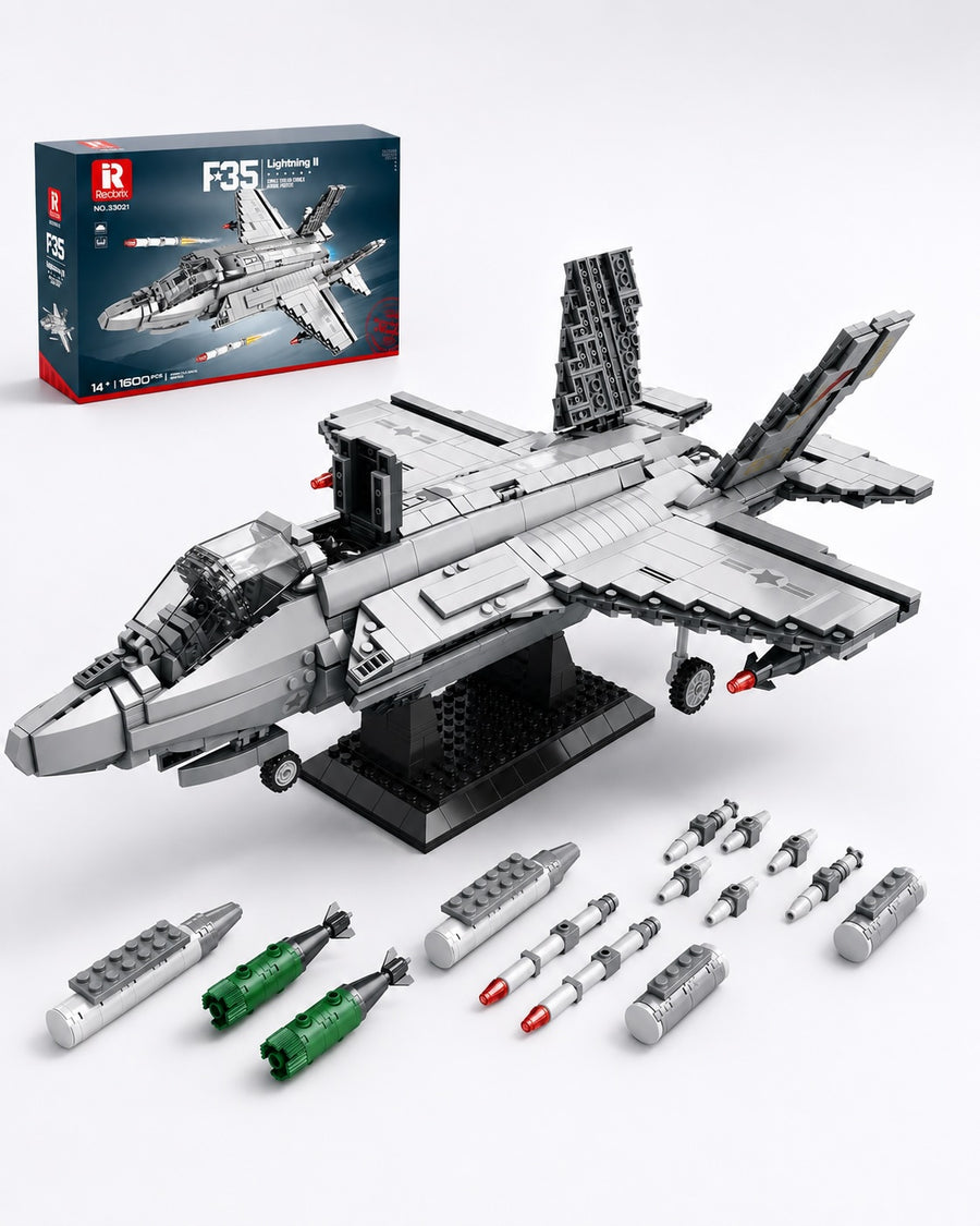 F-35 Fighter Jet Building Set – 1,490 Pieces