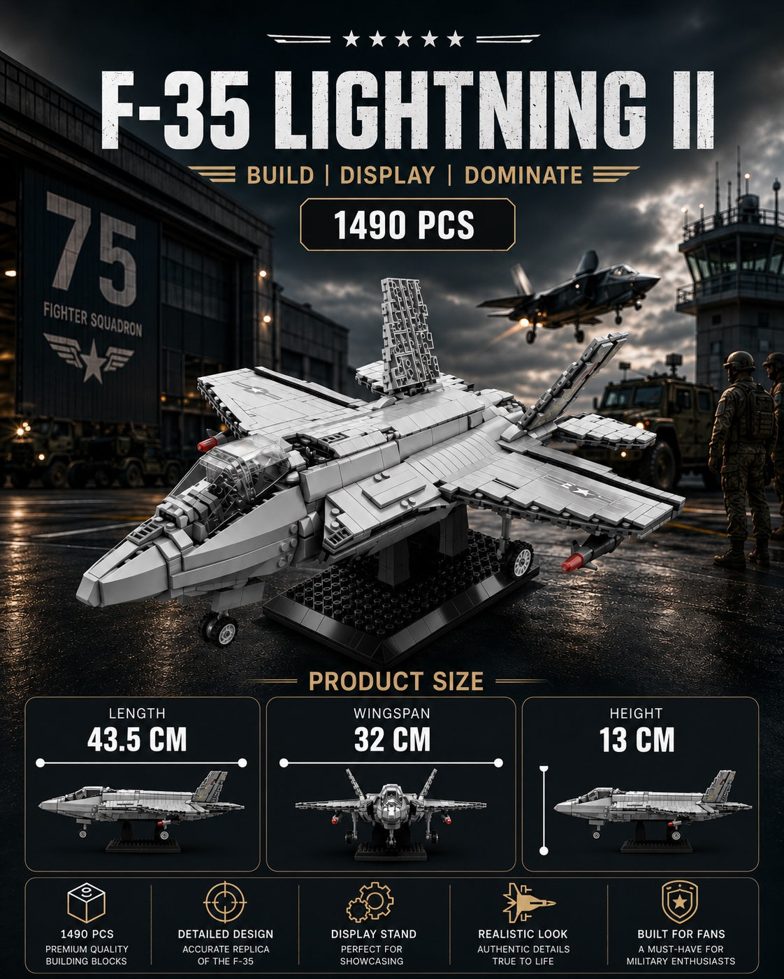 F-35 Fighter Jet Building Set