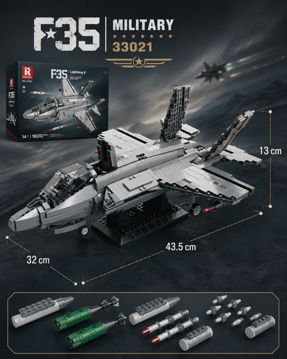 F-35 Fighter Jet Building Set