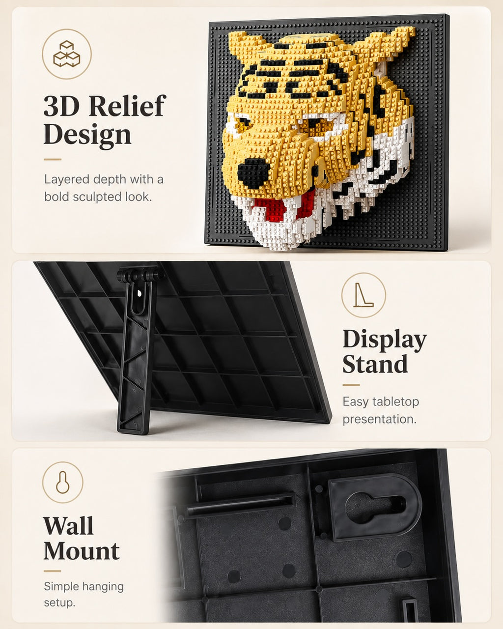Tiger 3D Wall Building Set