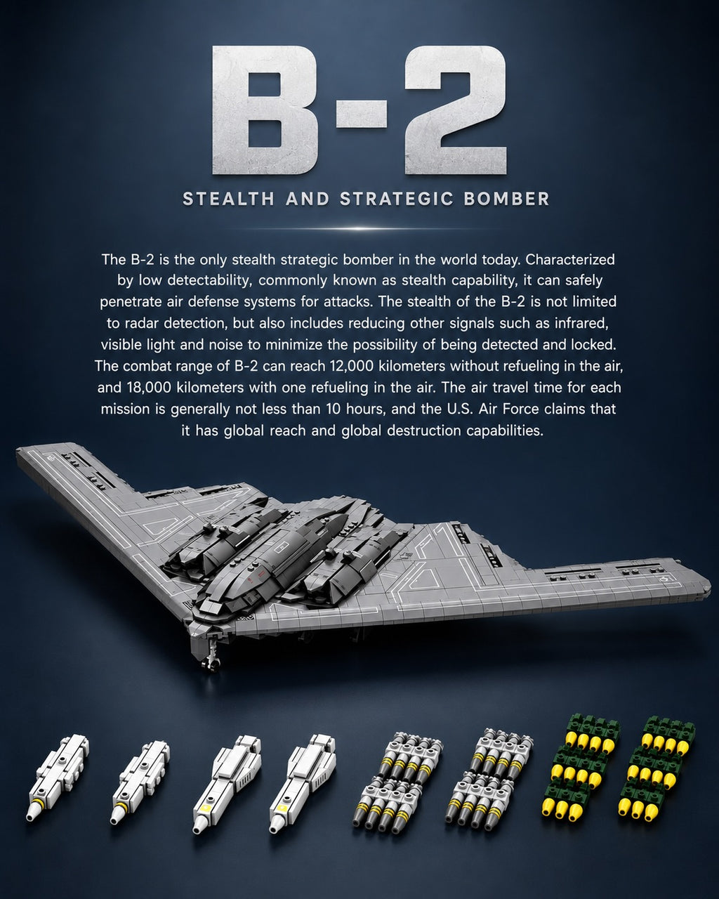 B-2 Spirit Bomber Building Set