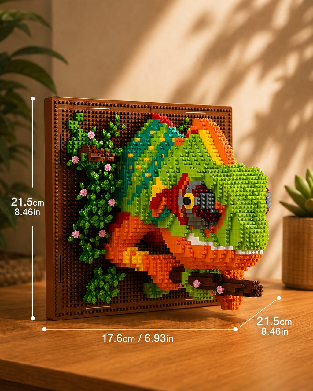 Hippie Chameleon 3D Wall Building Set