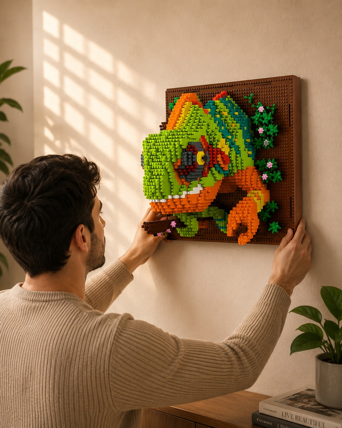 Hippie Chameleon 3D Wall Building Set