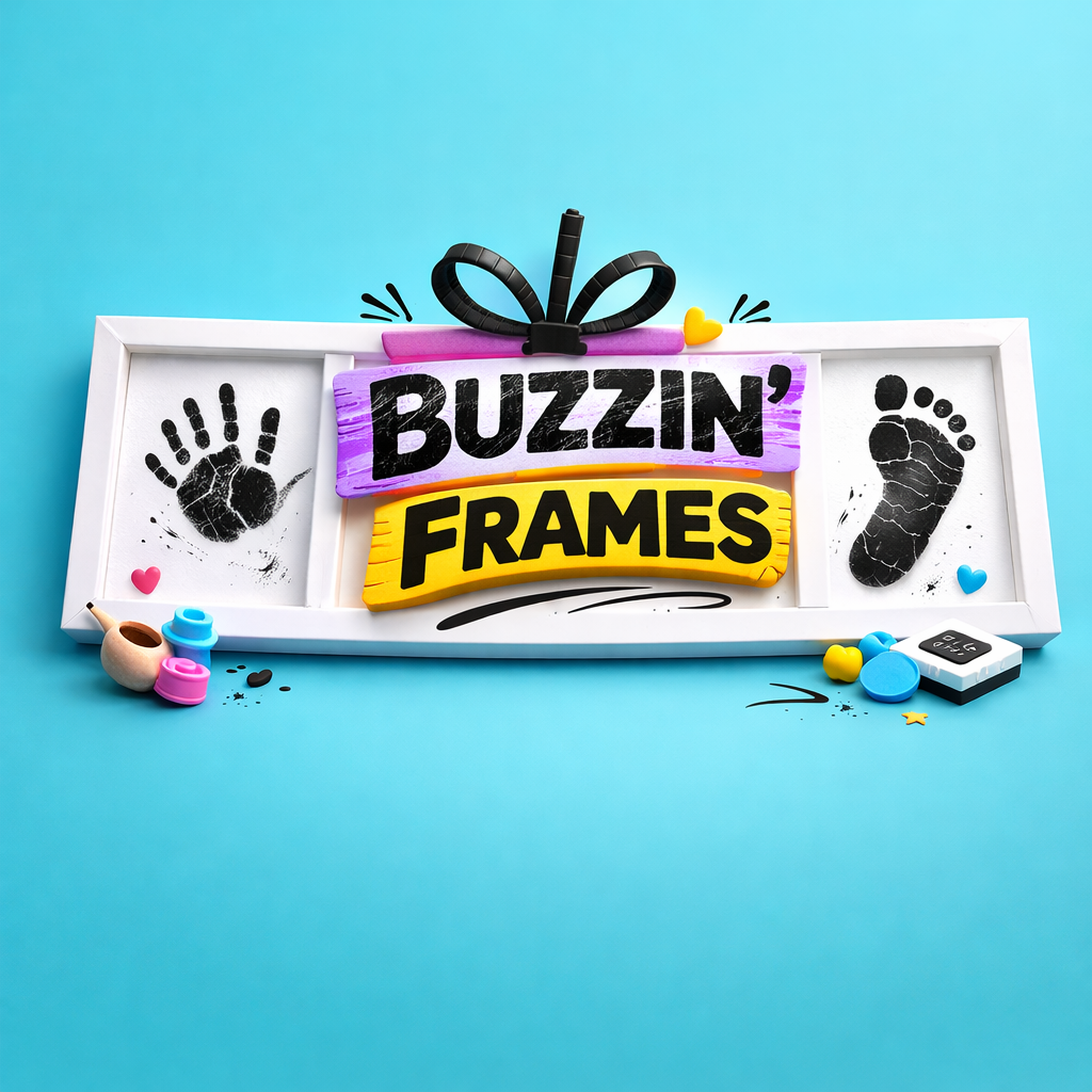 Baby DIY Hand and Foot print Frame - 3 Panel Design