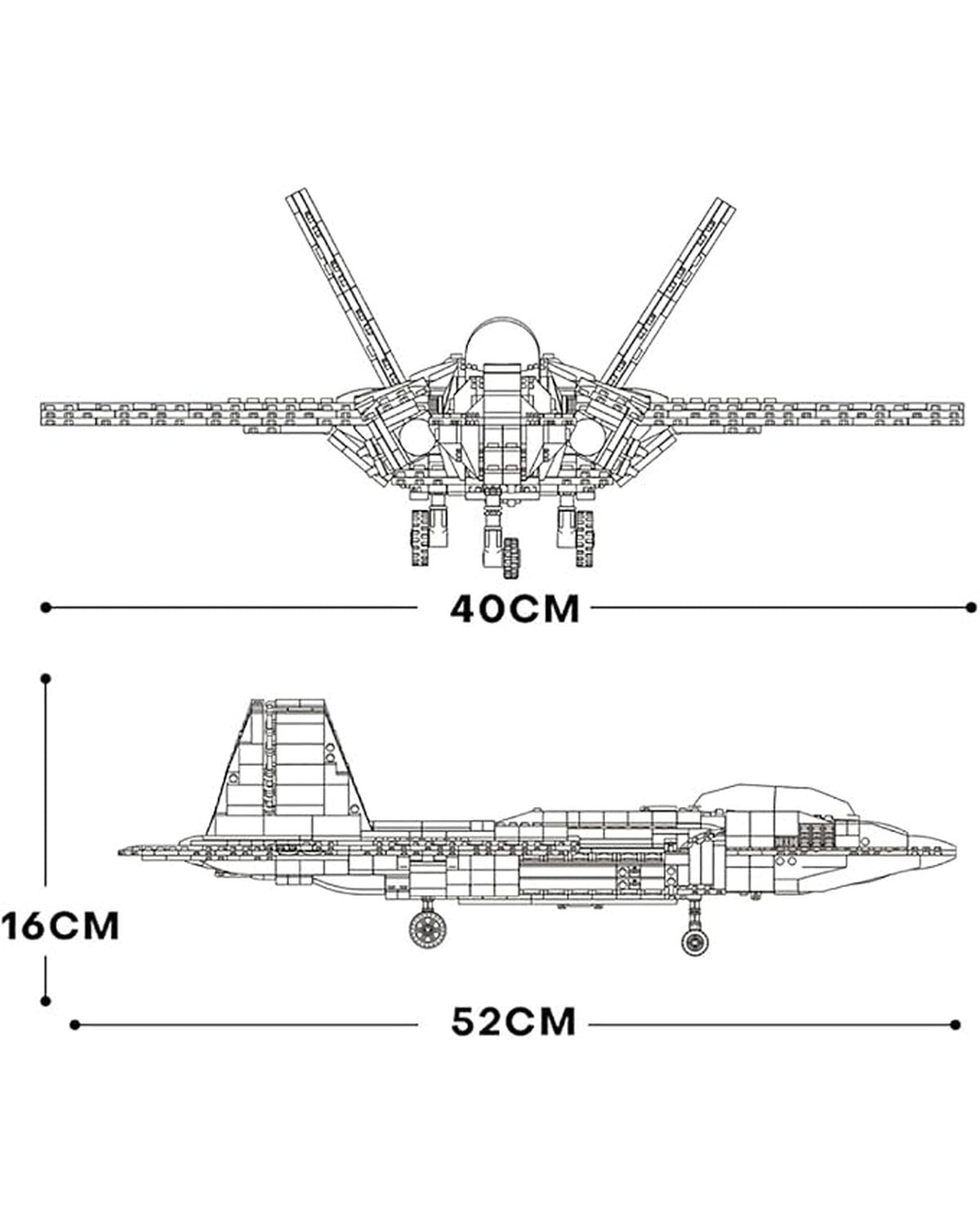 F-22 Raptor Fighter Jet Building Set
