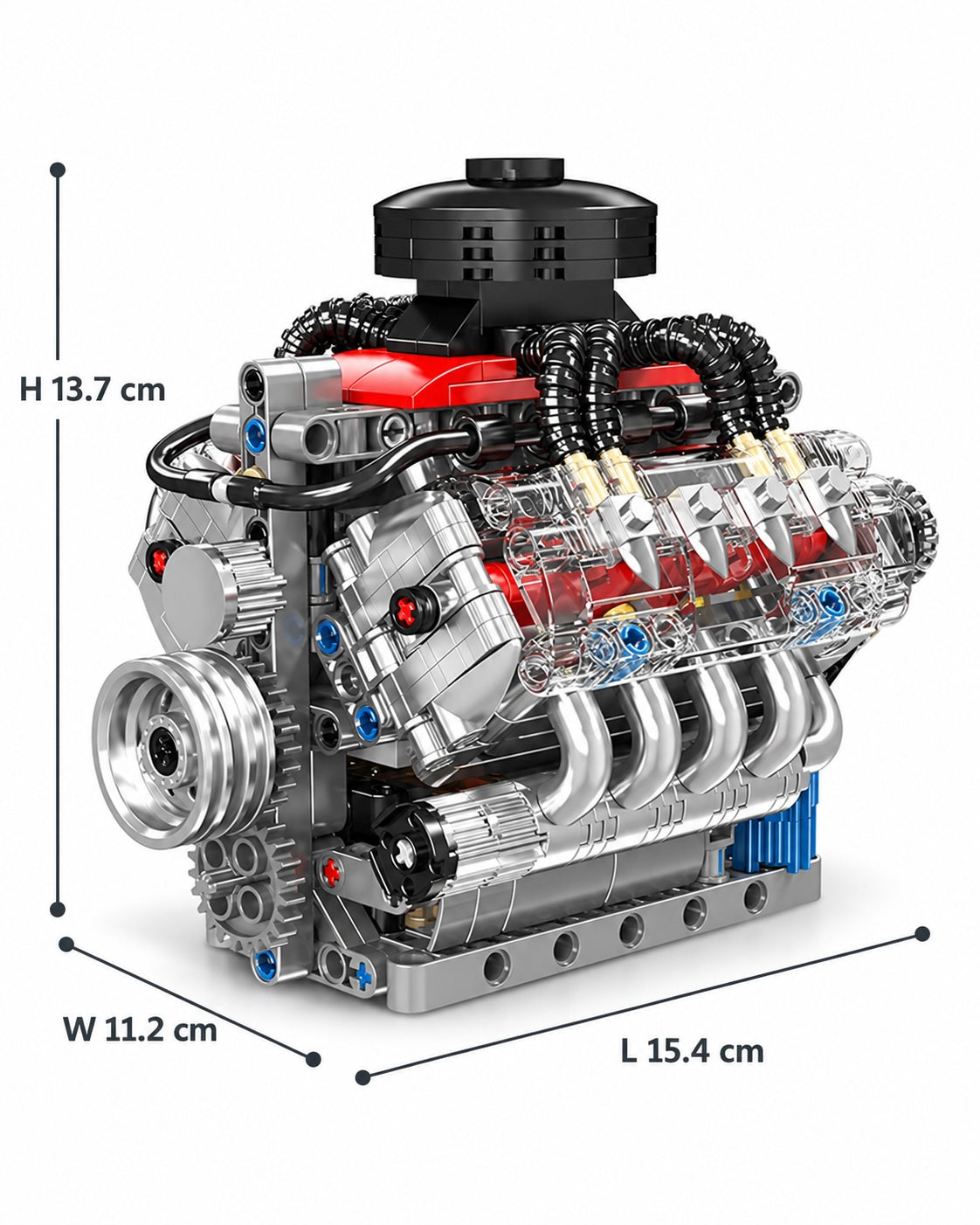 Working V8 Engine Building Kit – 487 Pieces
